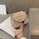 3pcs Leather Mini Shoulder Bags Women Chain Messenger Bags(Beige)