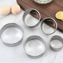 5pcs Stainless Steel Round Dumplings Cutter Shaped Dough Tool Kitchen Gadge