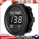D1 Car Motorcycle DC 12-24V Digital Panel Voltmeter Voltage Meter (White) Newly