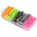 50pcs T Tail Soft Lures Artificial Fishing Bait for Freshwater (6cm 1.5G)
