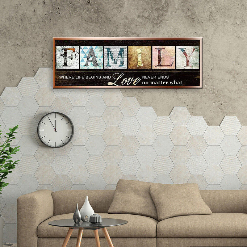 DIY Full Round Drill Rhinestone Diamond Painting Family Letter Handwork Home Art