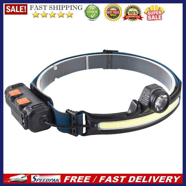 Sensor COB Headlamp Head Lamp Headlight Waterproof Outdoor Working Flashlight
