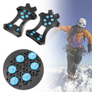 1 Pair 10 Teeth Snow Ice Claws w/ Nails Non-Slip Crampons Ice Gripper (XL)