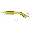 Carp Fishing Hook Sleeve Silicone Hair Rig Aligner Tackles (Yellow 50pcs)
