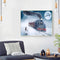 Frameless Oil Paint By Numbers DIY Snow Train Picture Craft Kit for Living Room