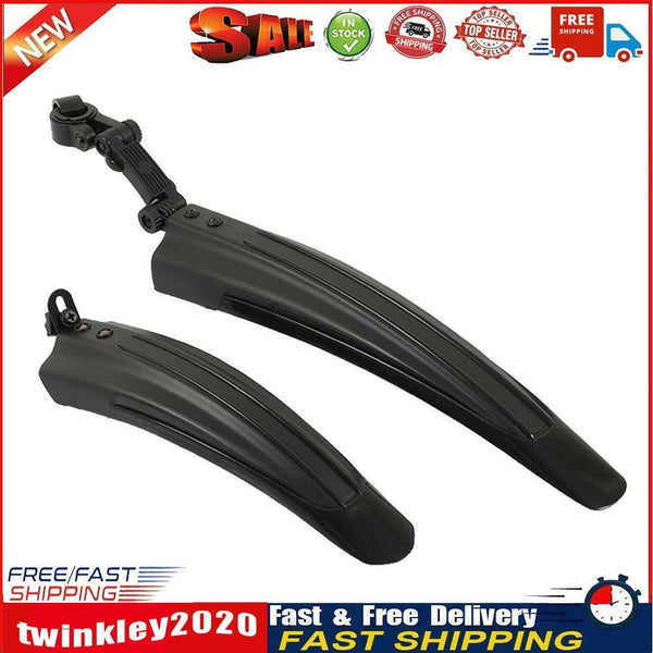 2pcs Mountain Bicycle Splash Fender Guard Bike Rear Front Mudguard (Black) Newly