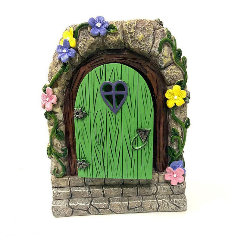 Large Fairy Doors Solar Light LED Elf Pixie Steps Magical Garden Trees Decors
