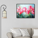 Pink Tulip Flower Hand Painted Oil Painting By Numbers Set Gift No Frame 40x30cm