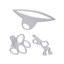 3pcs DIY Hat Glasses Cutting Die Scrapbook/Photo Album Emboss Metal Stencil