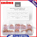 80pcs 8 Sizes Assorted Copper Washer Gasket Set Flat Ring Seal Assortment Kit wi