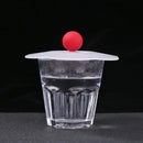 5pcs Silicone Cup Cover Heat-resistant Leak Proof Cartoon Lid(Round Love)