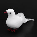 2pcs White Foam Feather Simulation Doves Wedding Table Decor Home Craft