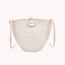 Knit Shoulder Crossbody Bag Fashion Woven Straw Lady Beach Holiday Messenger Bag