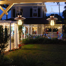 Metal Bronze LED Solar Lantern Pendant Waterproof Outdoor Decor Light (03) Newly