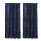 Modern Stars Printed Shading Curtains Window Treatment Curtain (Dark Blue)