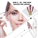 2 in 1 Women Electric Facial Hair Remover Eyebrow Shaver Trimmer Epilator