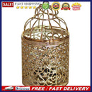 Wrought Iron Tealight Candle Holder Birdcage Hanging Lantern Desktop Candlestand