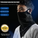 Summer Cooling Face Cover Neck Gaiter with Ear Loops for Cycling Hiking Fis