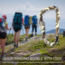 Fast Hang Buckle D-Ring Keychain Clip Safety Lock Climbing Carabiner (D) Newly