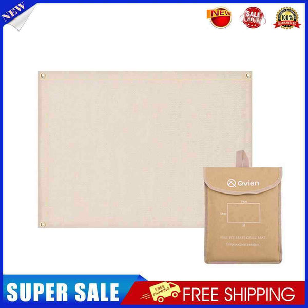 #A Qvien Camping Fireproof Cloth Flame Retardant Insulation Pad BBQ Fire Pit Mat