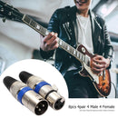 8pcs 3Pin XLR Connector Microphone Plug Male Female Adapter MIC Wire Connec