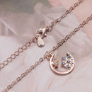 Pendant Stars Moon Charm Necklace Snowflake Necklace Snowflake Clavicle Charm