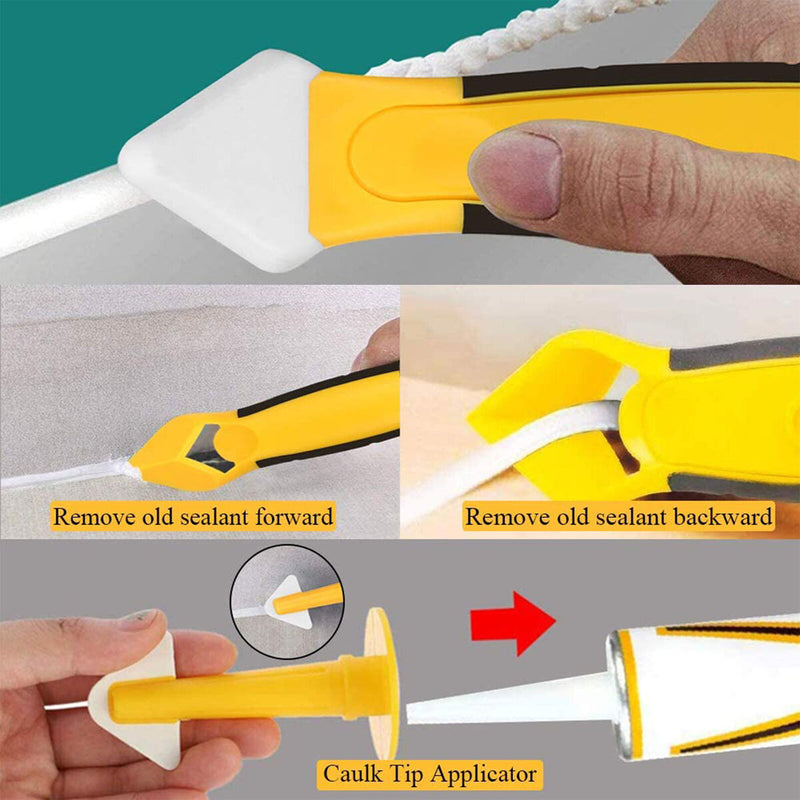 16 Pieces Caulking Tool Kit, Silicone Sealant Finishing Grout Scraper Tool Newly