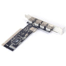 4 Ports USB PCI Controller Cards 480Mb/s PCI to USB 2.0 Expansion Card Newly