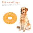 Bite Resistant Golden Dog Retriever Circle Ring Thorn Molar Ball (L Orange)