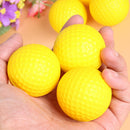 Yellow Color 6Pcs Golf PU Ball Indoor Beginner Training Softball Golf Training Aid