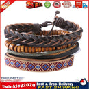 Man European Hot Retro Multilevel Cowhide Handmade Woven Bracelet Newly