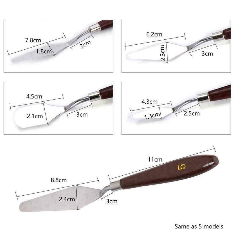 Malspachtel Farbspachtel-Künstlerspachtel-Spachtel Malmesser Y7C5 L0Z1 N0Y2