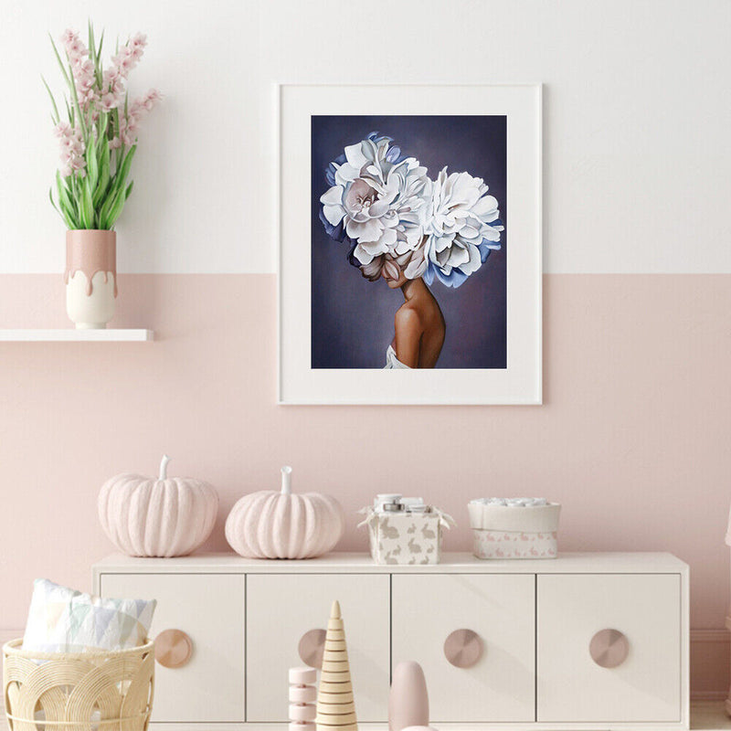 Full Round Drill Diamond Paint Flower Woman Mosaic Rhinestone Draw (sz1047)