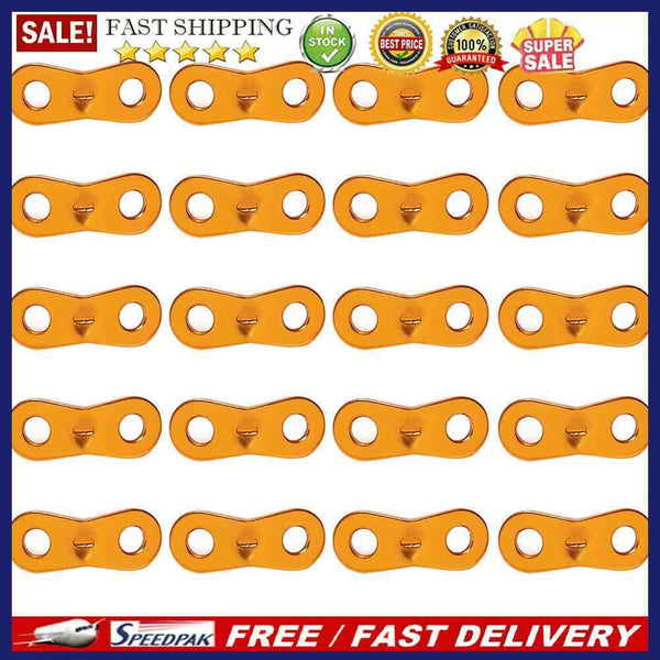 20pcs Camping Tent Cord Rope Fastener Aluminum Hanger Tensioners Fastener Kit