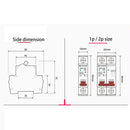 2P DC 1000V Solar Mini Circuit Breaker for PV System Photovoltaic Power Swi