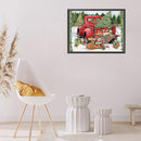 Full Cross Stitch 11CT Christmas Car Counted Embroidery DIY Needlework Kits Art