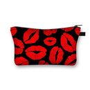 Red lips Printed Hand Hold Travel Storage Cosmetic Bag Toiletry Bag Newly