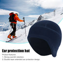 Winter Warm Cycling Fleece Ear Protection Cap Skiing Beanie (Navy Blue)