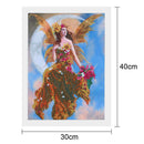 5D DIY Round Drill Diamond Painting Moon Goddess Cross Stitch Embroidery(B