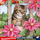 5D DIY Full Drill Diamond Painting Cat Embroidery Mosaic Kit Decor (WX059) Newly