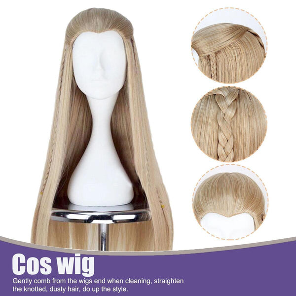 Halloween Legolas Greenleaf Wig Lord of the Rings Hobbit Elf Cospaly Hair Wig#