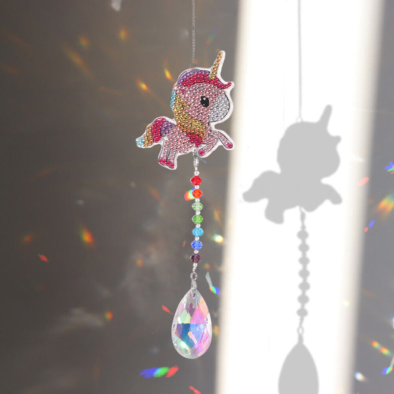 5D Diamond Painting Hanging Wind Chime Home Bedroom Party Rainbow Art Decoration