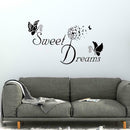 SWEET DREAMS Butterfly LOVE Quote Wall Stickers Bedroom DIY Decals 1 S6F7