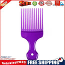 Wide Teeth Afro Hair Fork Comb Unisex Hairstyle Curly Insert Brush (Purple)
