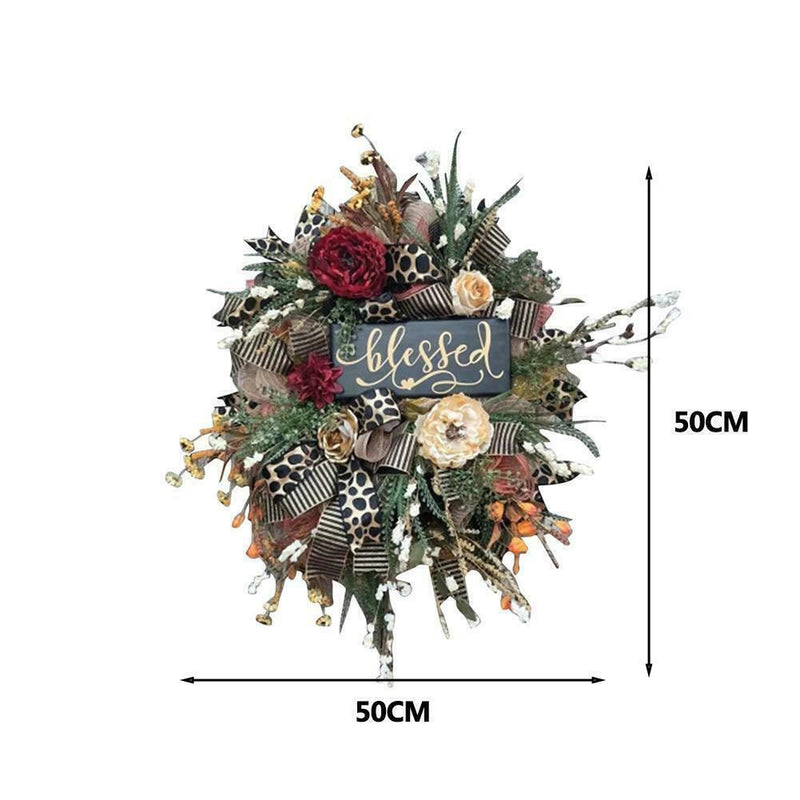 Fall Door WreathThanksgiving Day Christmas Harvest Front-Door Wreath gifts