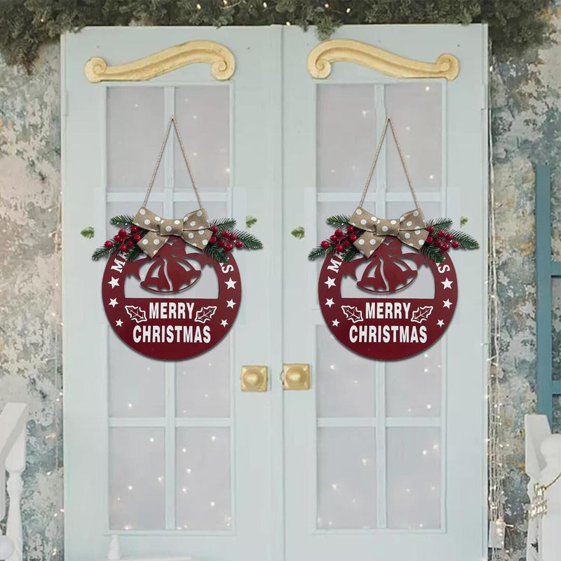 Merry Christmas Sign Xmas Door Sign Christmas Hanging Signs Front Door Decor~