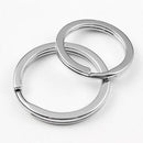 Useful Pocket 32mm Clasps Split Key Ring Keychain Chain Loop Stainless Steel