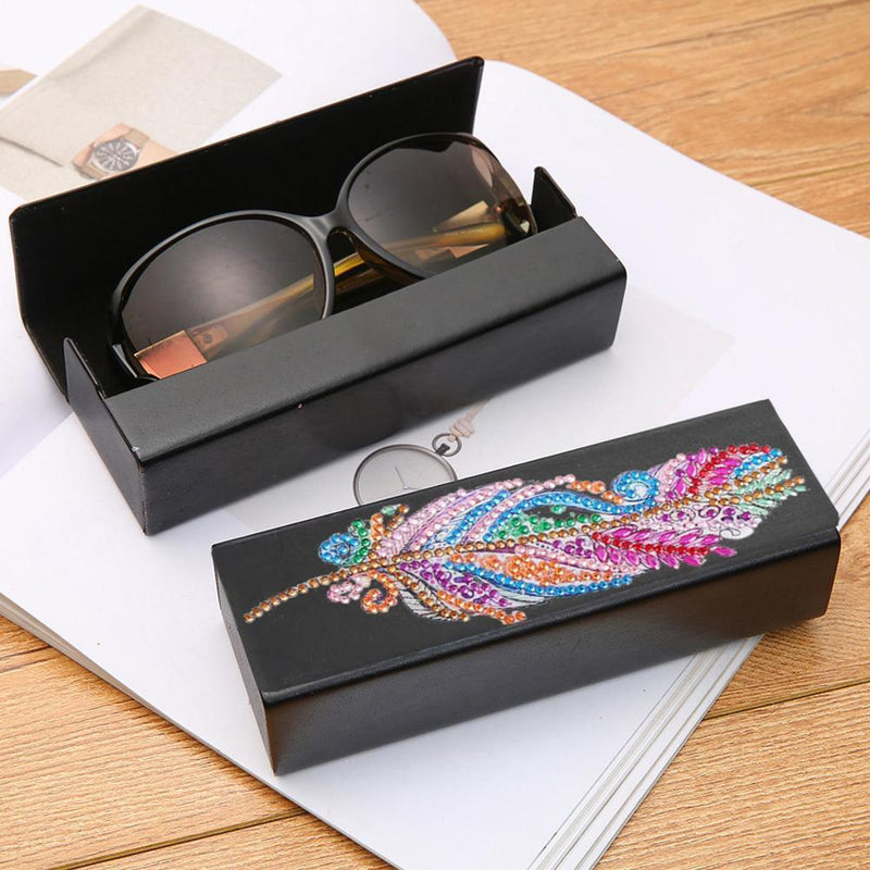 DIY Diamond Painting Leather Sunglasses Storage Box Portable Glasses Case Newly