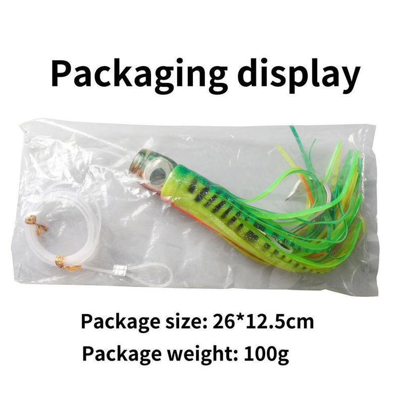 Octopus Squid Fishing Lures Soft Skirt Baits Tuna Trolling Seawater (A)