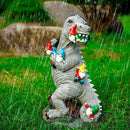 Outdoor Gnomes Statue Yard Sculpture Garden Statue Dinosaur Eating Gnomes